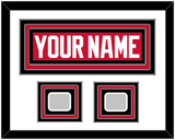 Chicago Nameplate & 2 Stanley Cup Finals Patches - Home Red (2007-2017) - Triple Mat 1