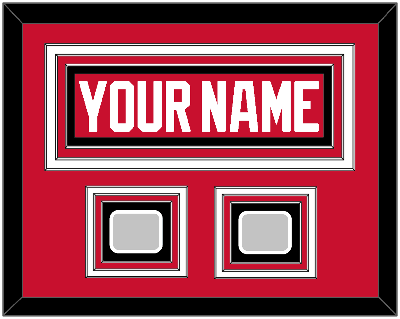 Chicago Nameplate & 2 Stanley Cup Finals Patches - Home Red (2007-2017) - Premier Tier 3