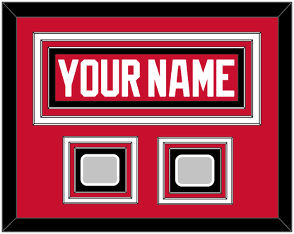 Chicago Nameplate & 2 Stanley Cup Finals Patches - Home Red (2007-2017) - Premier Tier 3