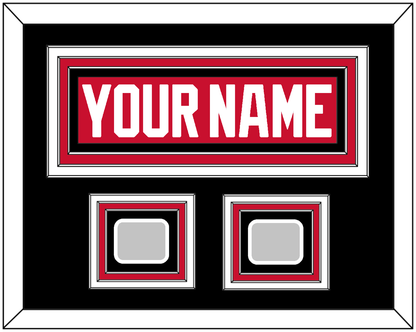 Chicago Nameplate & 2 Stanley Cup Finals Patches - Home Red (2007-2017) - Premier Tier 5