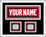 Chicago Nameplate & 2 Stanley Cup Finals Patches - Home Red (2007-2017) - Triple Mat 5