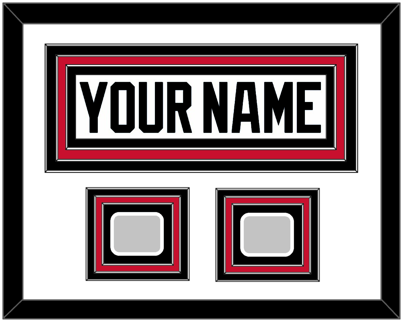 Chicago Nameplate & 2 Stanley Cup Champions Patches - Road White (2007-2017) - Premier Tier 3