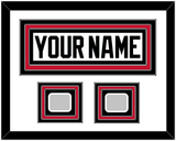 Chicago Nameplate & 2 Stanley Cup Champions Patches - Road White (2007-2017) - Triple Mat 3