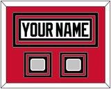 Chicago Nameplate & 2 Stanley Cup Finals Patches - Road White (2007-2017) - Triple Mat 5