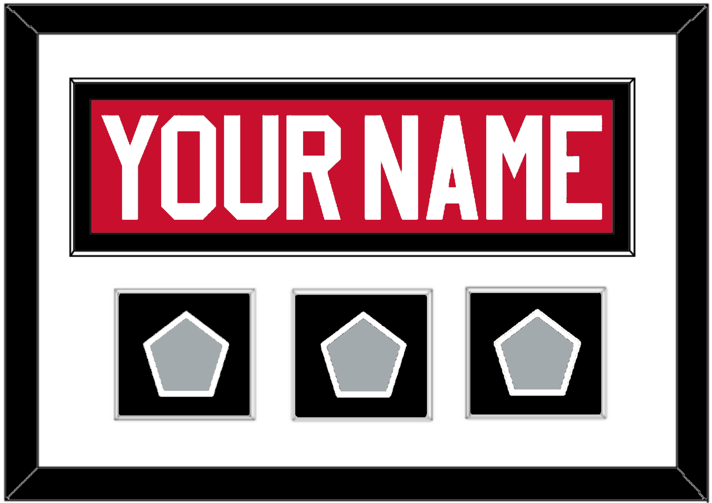 Chicago Nameplate & 3 Stanley Cup Finals Patches - Home Red (2007-2017) - Essential Tier 1