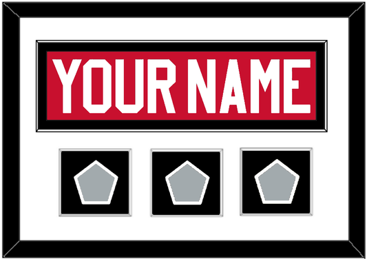 Chicago Nameplate & 3 Stanley Cup Finals Patches - Home Red (2007-2017) - Essential Tier 1