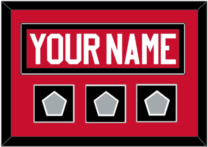 Chicago Nameplate & 3 Stanley Cup Finals Patches - Home Red (2007-2017) - Essential Tier 2