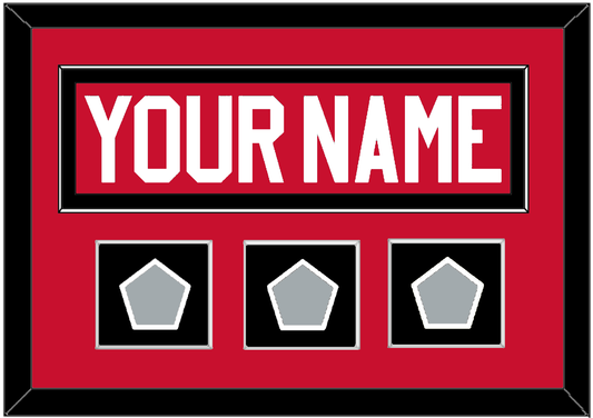 Chicago Nameplate & 3 Stanley Cup Finals Patches - Home Red (2007-2017) - Essential Tier 2