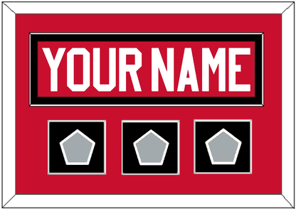 Chicago Nameplate & 3 Stanley Cup Finals Patches - Home Red (2007-2017) - Essential Tier 2