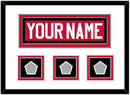 Chicago Nameplate & 3 Stanley Cup Finals Patches - Home Red (2007-2017) - Signature Tier 1