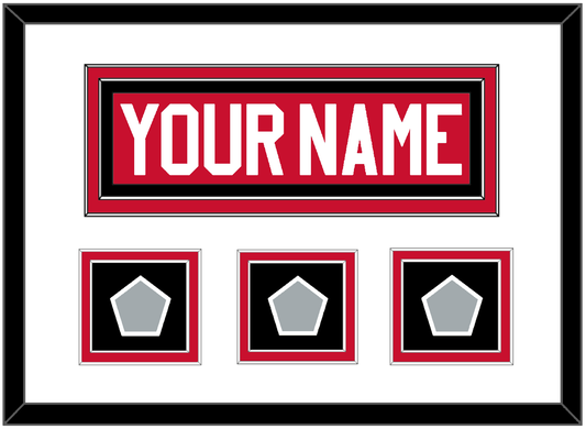 Chicago Nameplate & 3 Stanley Cup Finals Patches - Home Red (2007-2017) - Signature Tier 1