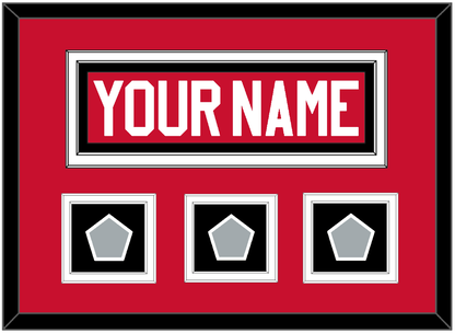 Chicago Nameplate & 3 Stanley Cup Champions Patches - Home Red (2007-2017) - Signature Tier 2