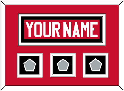Chicago Nameplate & 3 Stanley Cup Champions Patches - Home Red (2007-2017) - Signature Tier 2