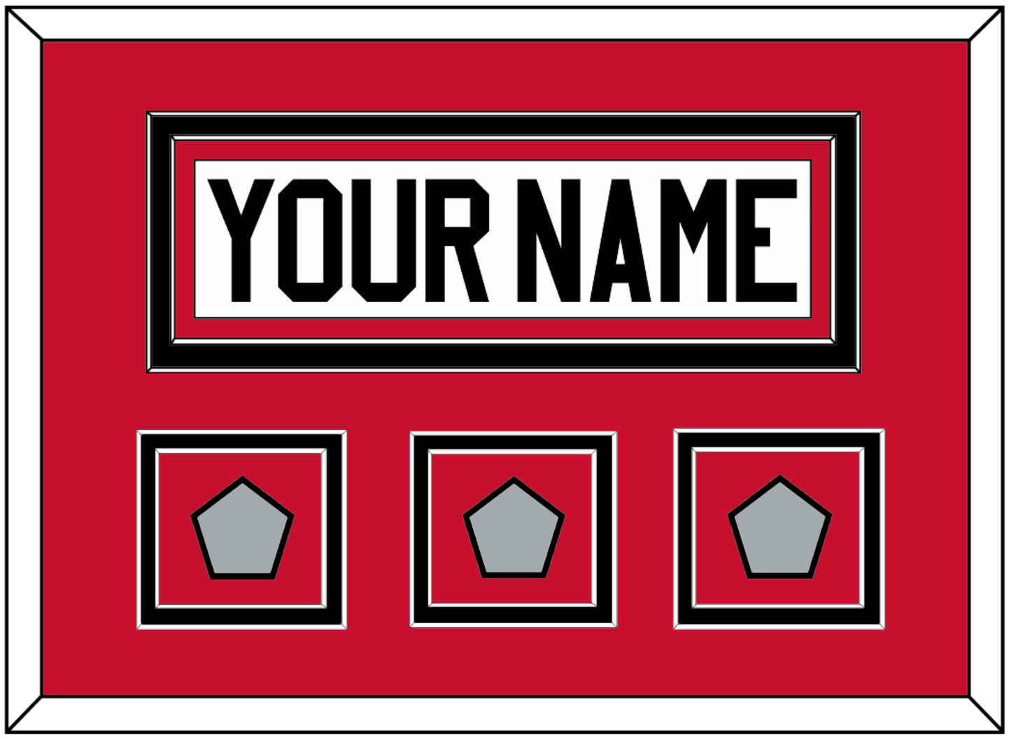 Chicago Nameplate & 3 Stanley Cup Finals Patches - Road White (2007-2017) - Signature Tier 2