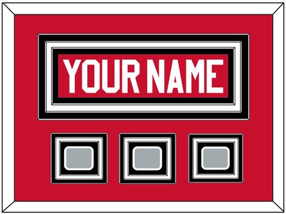 Chicago Nameplate & 3 Stanley Cup Finals Patches - Home Red (2007-2017) - Premier Tier 1