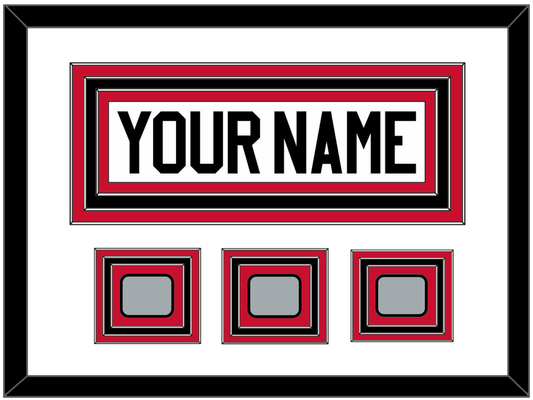 Chicago Nameplate & 3 Stanley Cup Champions Patches - Road White (2007-2017) - Premier Tier 1