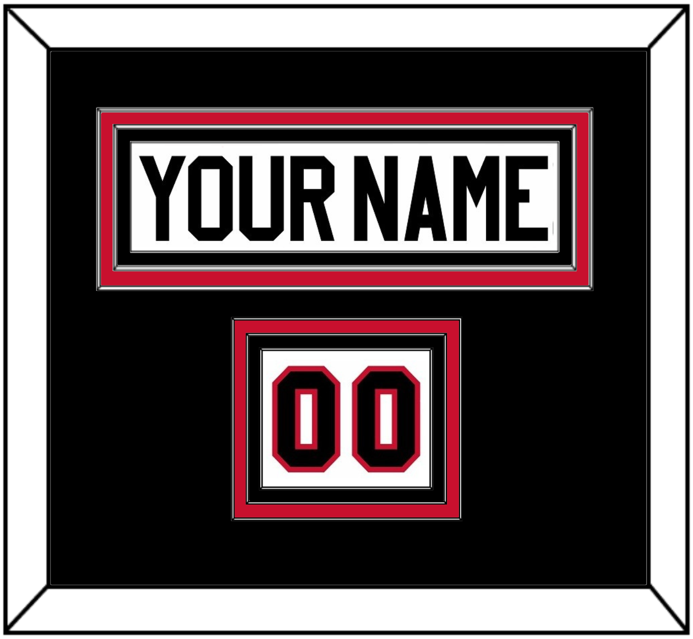 Chicago Nameplate & Number (Shoulder) - Road White - Premier Tier 3