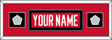 Chicago Nameplate & 2 Stanley Cup Finals Patches - Home Red (2007-2017) - Single Mat 4