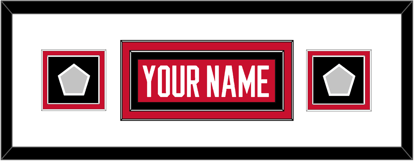 Chicago Nameplate & 2 Stanley Cup Champions Patches - Home Red (2007-2017) - Signature Tier 2