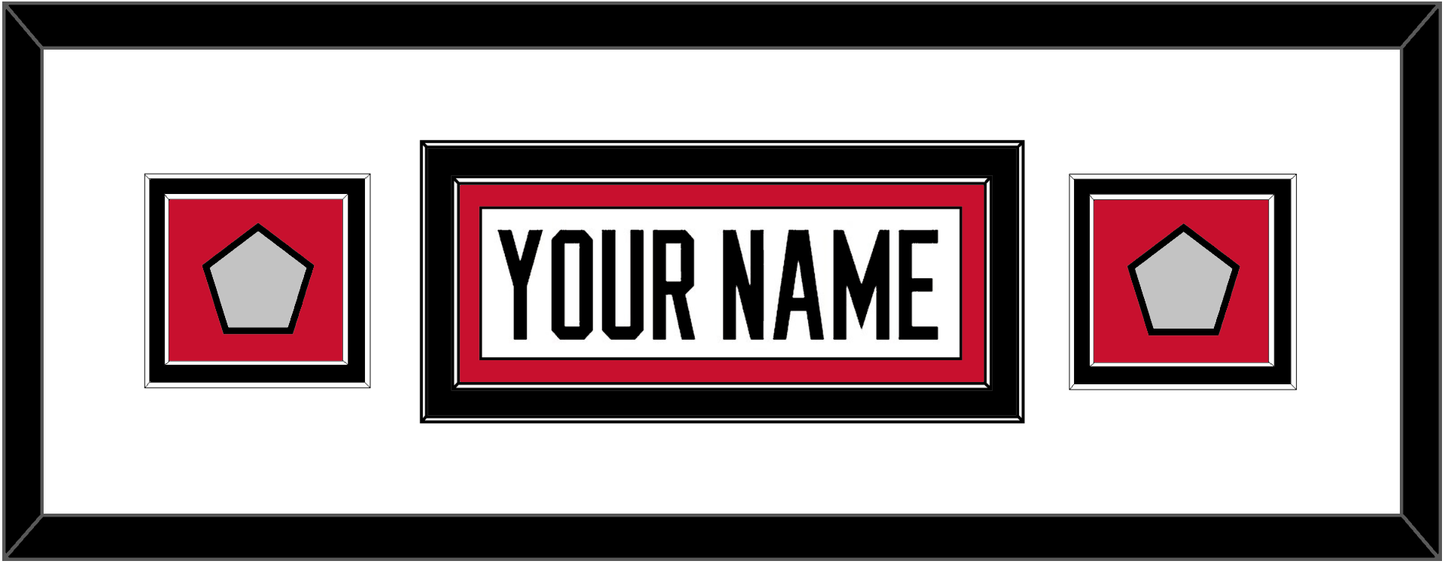 Chicago Nameplate & 2 Stanley Cup Champions Patches - Road White (2007-2017) - Signature Tier 2