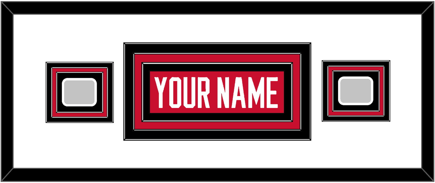 Chicago Nameplate & 2 Stanley Cup Champions Patches - Home Red (2007-2017) - Premier Tier 2