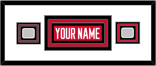 Chicago Nameplate & 2 Stanley Cup Finals Patches - Home Red (2007-2017) - Premier Tier 2