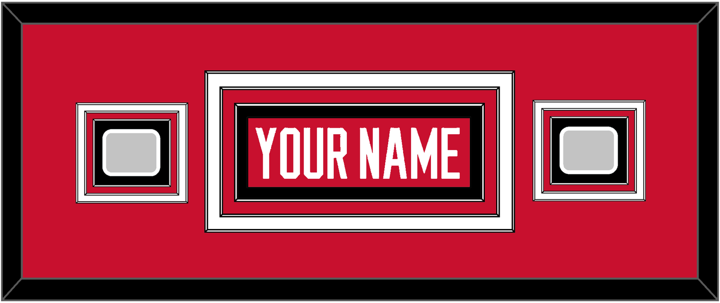 Chicago Nameplate & 2 Stanley Cup Finals Patches - Home Red (2007-2017) - Premier Tier 4