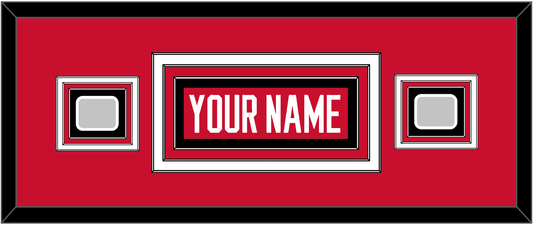 Chicago Nameplate & 2 Stanley Cup Finals Patches - Home Red (2007-2017) - Premier Tier 4