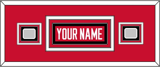 Chicago Nameplate & 2 Stanley Cup Finals Patches - Home Red (2007-2017) - Premier Tier 4