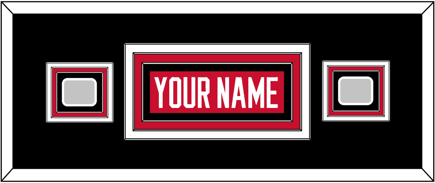 Chicago Nameplate & 2 Stanley Cup Champions Patches - Home Red (2007-2017) - Premier Tier 6