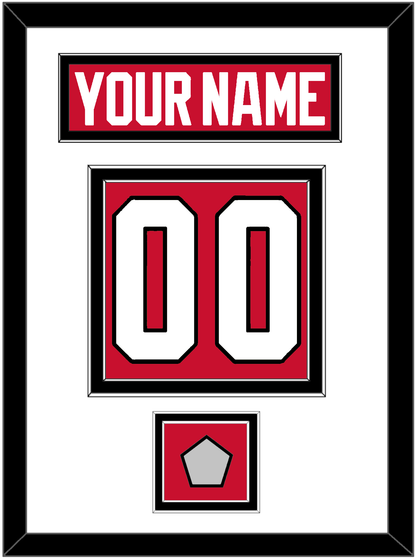 Chicago Nameplate & Number (Back) With Stanley Cup Finals Patch - Home Red (2007-2017) - Signature Tier 1