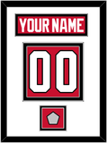 Chicago Nameplate & Number (Back) With Stanley Cup Champions Patch - Home Red (2007-2017) - Double Mat 1