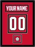 Chicago Nameplate & Number (Back) With Stanley Cup Champions Patch - Home Red (2007-2017) - Double Mat 2