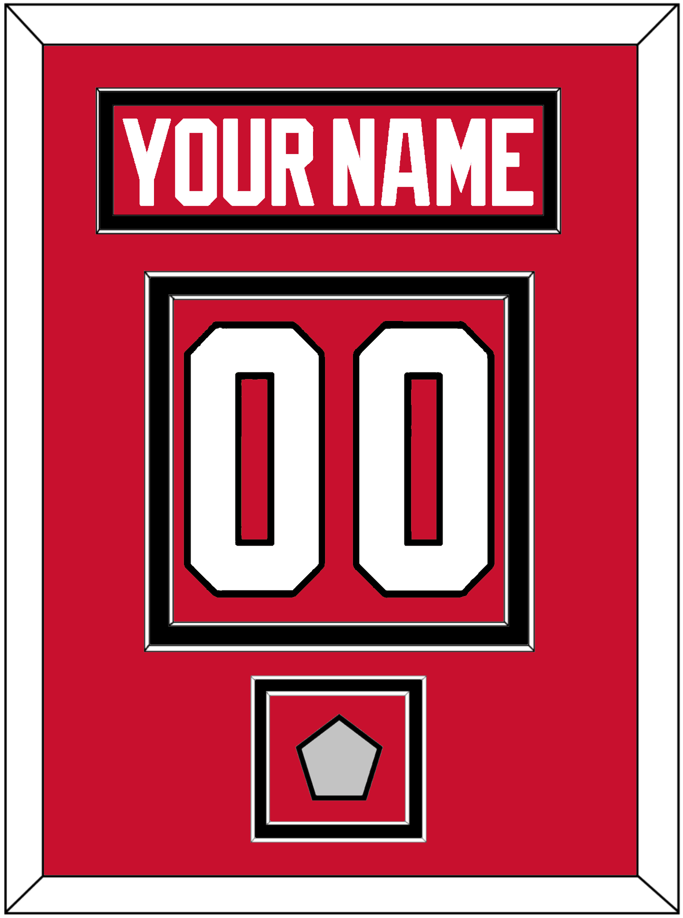Chicago Nameplate & Number (Back) With Stanley Cup Finals Patch - Home Red (2007-2017) - Signature Tier 2