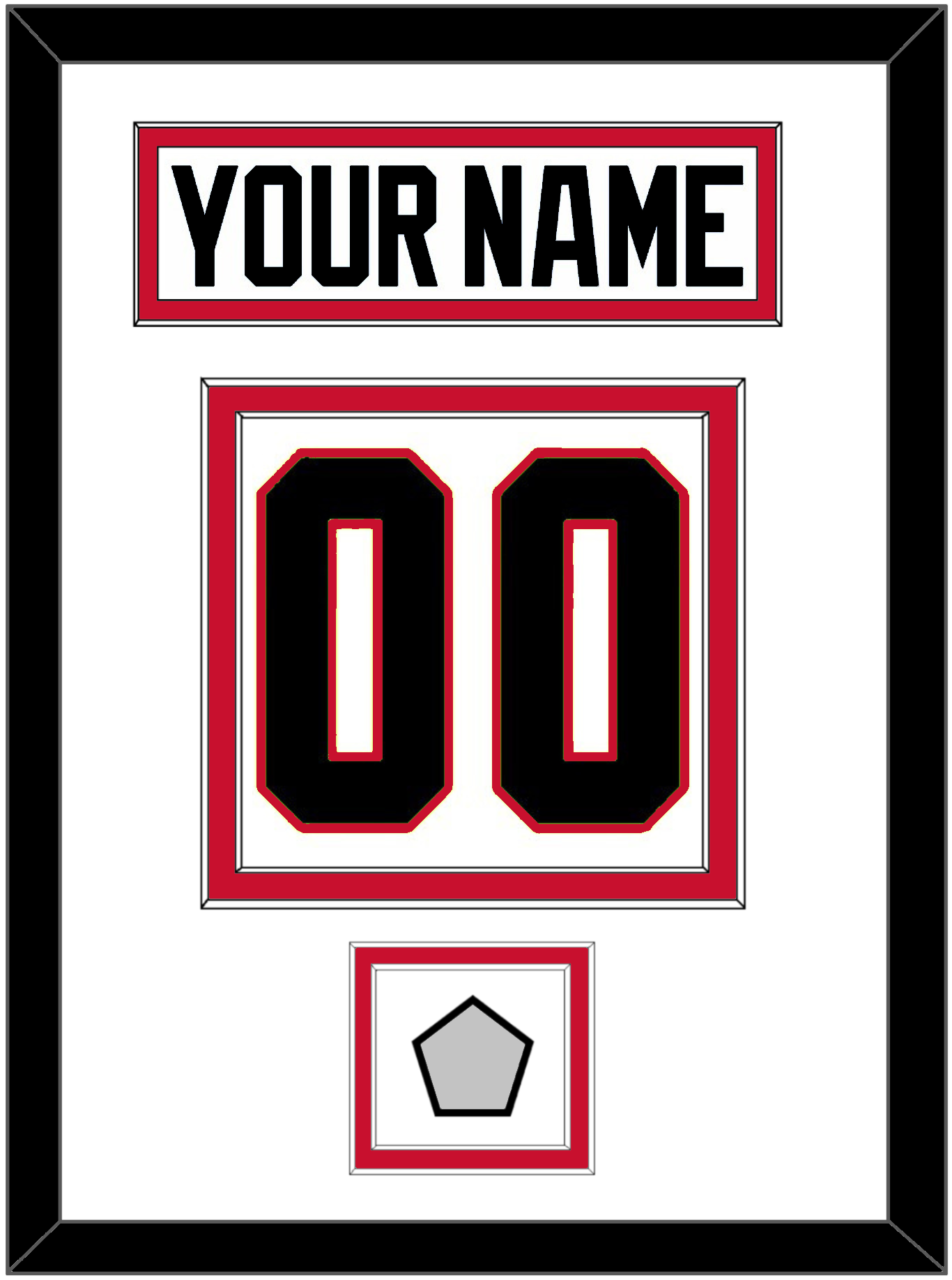 Chicago Nameplate & Number (Back) With Stanley Cup Finals Patch - Road White (2007-2017) - Signature Tier 1
