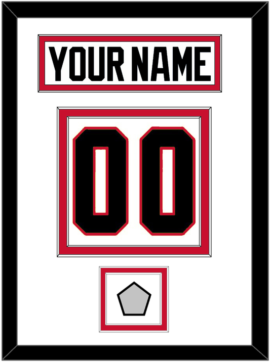 Chicago Nameplate & Number (Back) With Stanley Cup Finals Patch - Road White (2007-2017) - Signature Tier 1