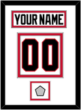 Chicago Nameplate & Number (Back) With Stanley Cup Finals Patch - Road White (2007-2017) - Double Mat 1