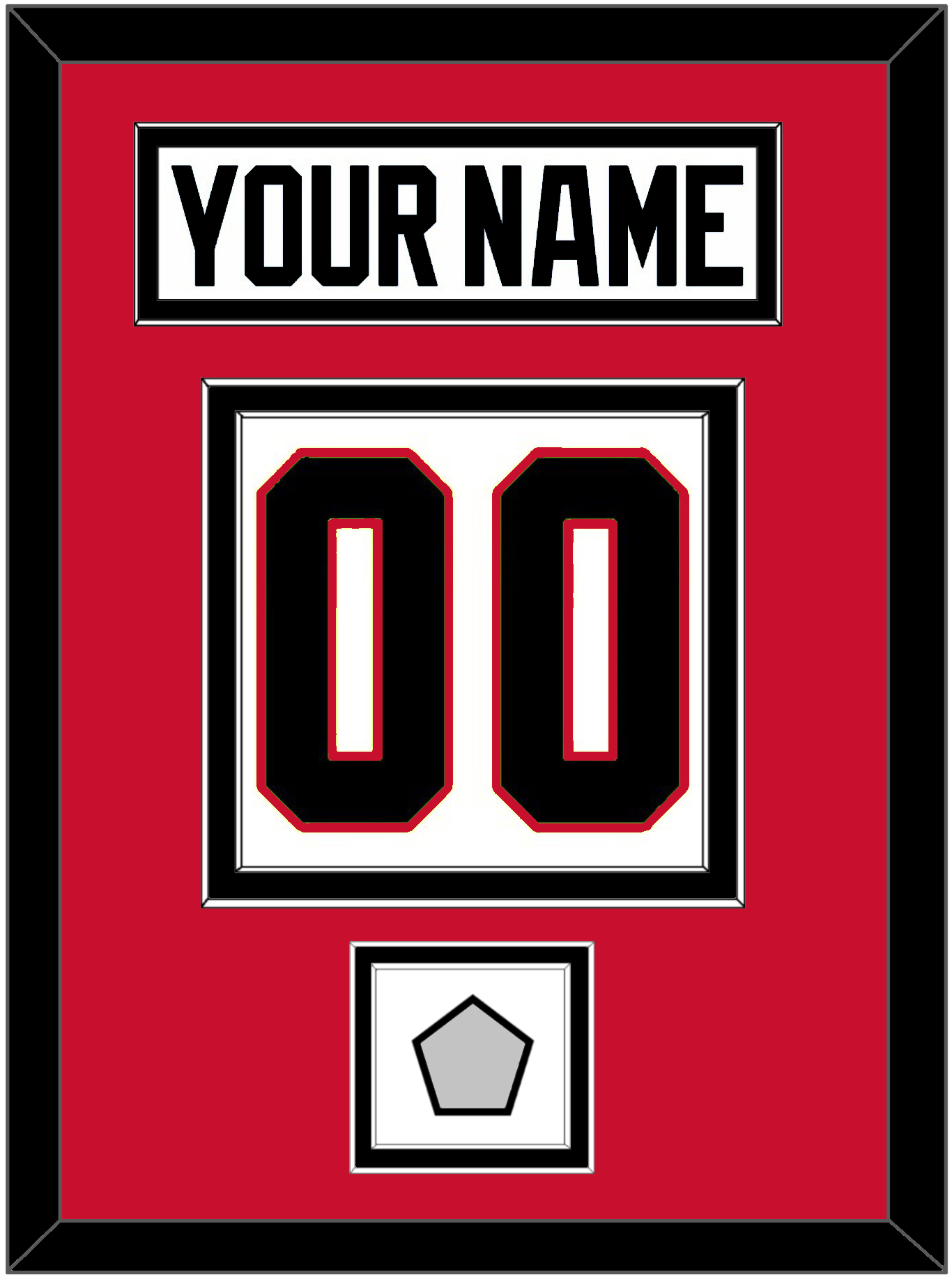 Chicago Nameplate & Number (Back) With Stanley Cup Champions Patch - Road White (2007-2017) - Signature Tier 2