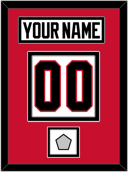 Chicago Nameplate & Number (Back) With Stanley Cup Finals Patch - Road White (2007-2017) - Signature Tier 2