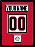 Chicago Nameplate & Number (Back) With Stanley Cup Finals Patch - Road White (2007-2017) - Double Mat 2