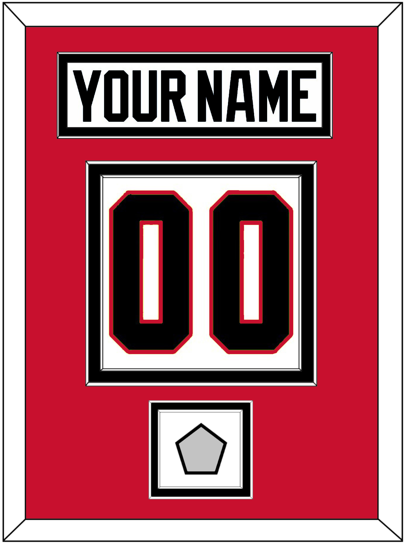 Chicago Nameplate & Number (Back) With Stanley Cup Champions Patch - Road White (2007-2017) - Signature Tier 2