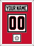 Chicago Nameplate & Number (Back) With Stanley Cup Finals Patch - Road White (2007-2017) - Double Mat 2