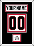 Chicago Nameplate & Number (Back) With Stanley Cup Finals Patch - Road White (2007-2017) - Double Mat 3