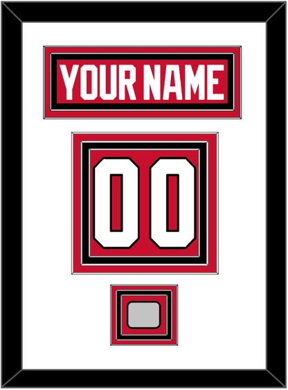 Chicago Nameplate & Number (Back) With Stanley Cup Champions Patch - Home Red (2007-2017) - Premier Tier 1