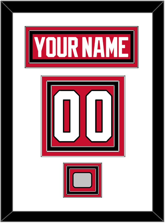 Chicago Nameplate & Number (Back) With Stanley Cup Finals Patch - Home Red (2007-2017) - Premier Tier 1