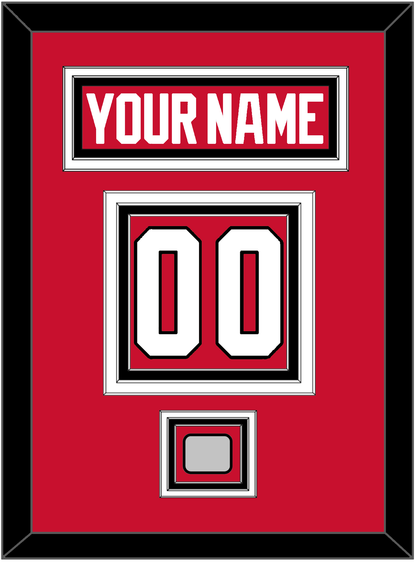 Chicago Nameplate & Number (Back) With Stanley Cup Finals Patch - Home Red (2007-2017) - Premier Tier 2