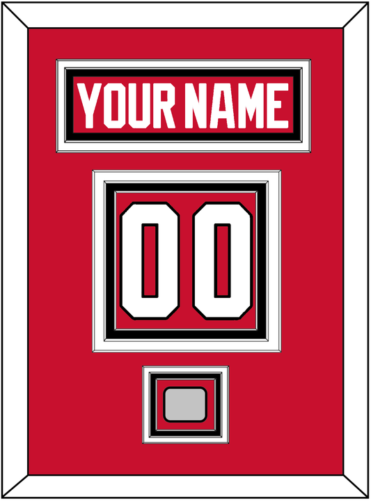 Chicago Nameplate & Number (Back) With Stanley Cup Champions Patch - Home Red (2007-2017) - Premier Tier 2