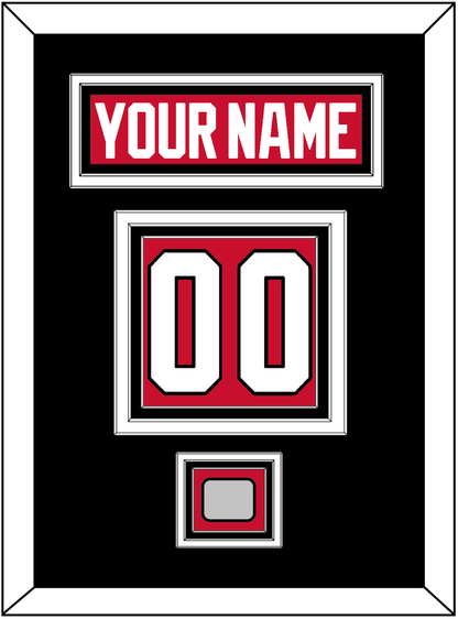 Chicago Nameplate & Number (Back) With Stanley Cup Finals Patch - Home Red (2007-2017) - Premier Tier 3