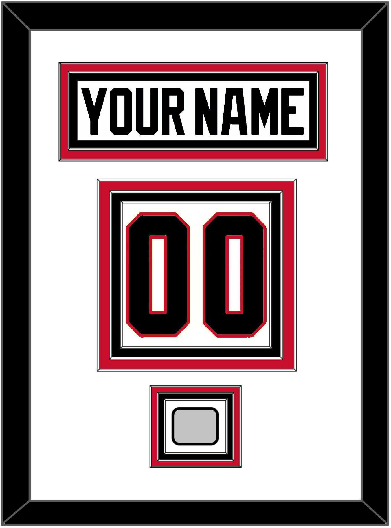 Chicago Nameplate & Number (Back) With Stanley Cup Finals Patch - Road White (2007-2017) - Premier Tier 1