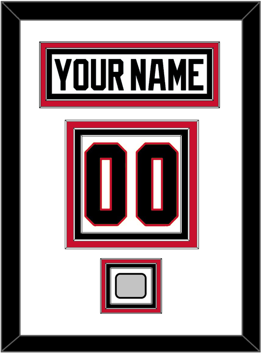 Chicago Nameplate & Number (Back) With Stanley Cup Finals Patch - Road White (2007-2017) - Premier Tier 1